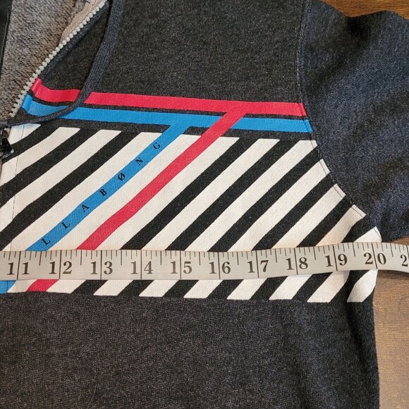 Billabong Zip Up Logo Jacket Size M Heathered Black Charcoal Pockets Streetwear - Picture 6 of 9